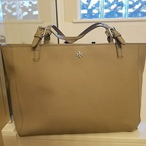 Tory Burch New York Buckle French Grey Tote Bag